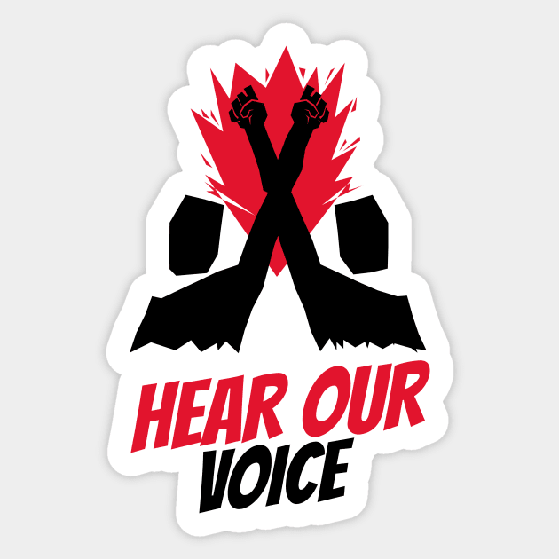 Hear Our Voice / Black Lives Matter / Equality For All Sticker by Redboy